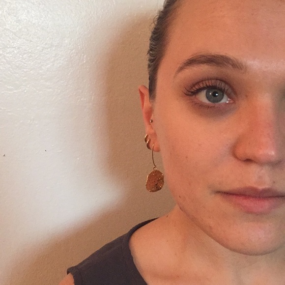 Handmade Gold coin earrings - Picture 3 of 6